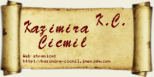 Kazimira Cicmil vizit kartica